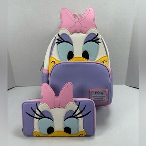 Loungefly Disney Daisy Duck Cosplay Mini Backpack and Wallet